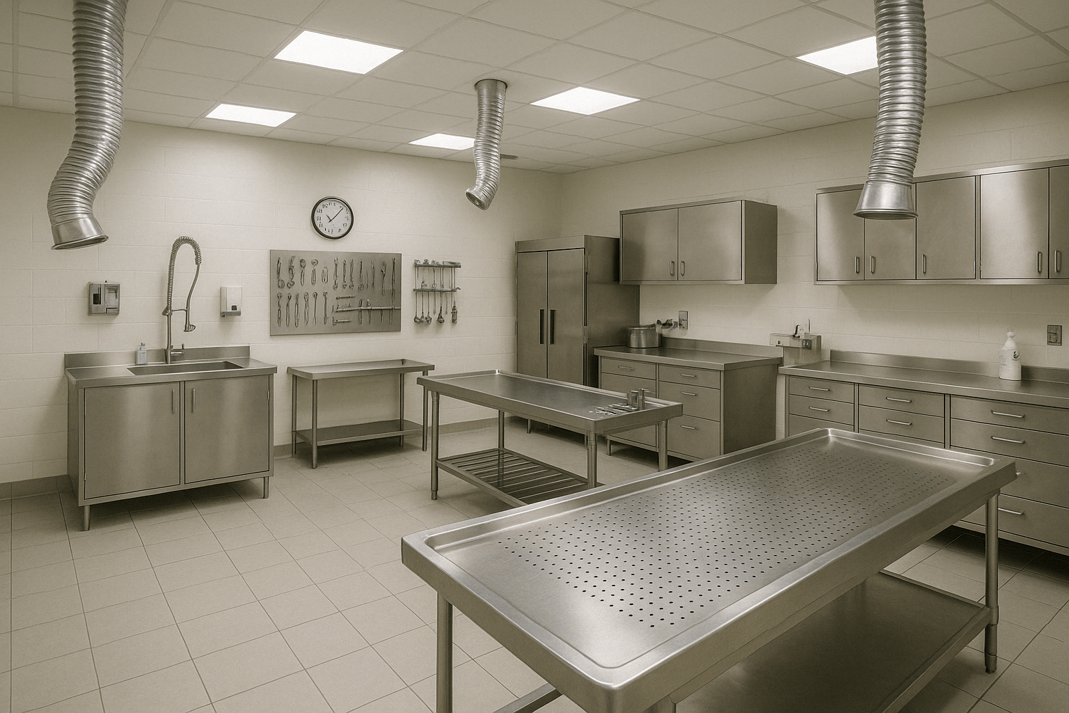 Prep Room Tables That Make Mortuary Work Easier - American Mortuary Coolers & Equipments Prep Room Tables That Make Mortuary Work Easier - American Mortuary Coolers & Equipments